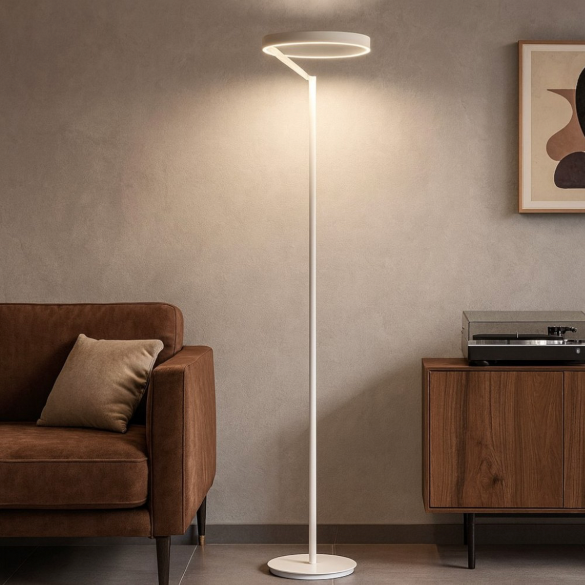 Criseide piantana bianco satinato Gea Luce 40W 3000K