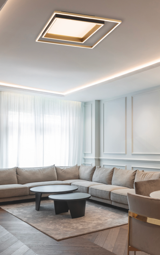 Nady plafoniera nero/oro Luxima 40W 3000K